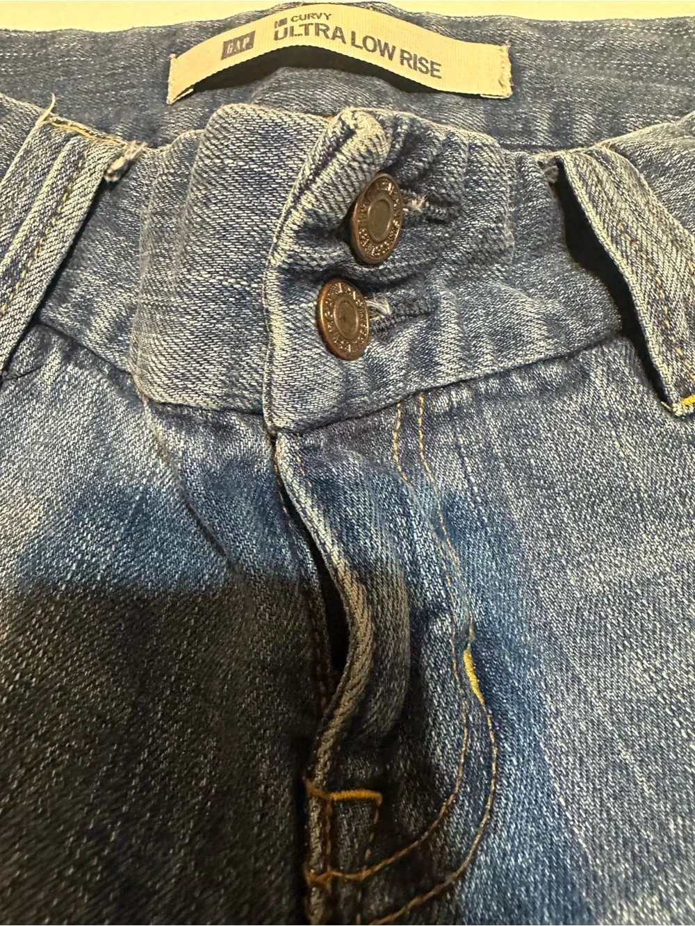 VTG GAP Women's curvy ultra low rise Blue Straight-Leg Jeans